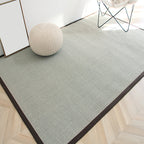 Gray Living Room Rug Rustic Solid Rug Sisal Washable Non-Slip Backing Pet-Friendly Rug