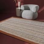 Brown Solid Color Rug Sisal Country Rug Pet Friendly Washable Non-Slip Rug for Bedroom