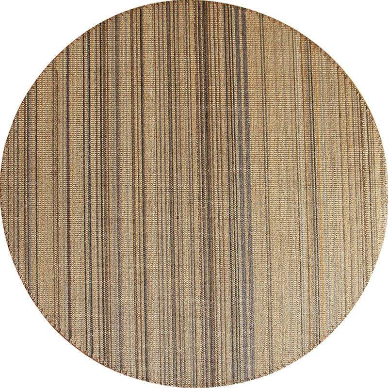 Outskirts Striped Pattern Carpet Brown Jute Carpet Non-Slip Pet Friendly Washable Area Rug for Study