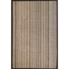 Brown Striped Pattern Rug Sisal Rustic Rug Pet Friendly Washable Non-Slip Rug for the Bedroom