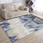 Multicolor Abstract Carpet Polyester Industrial Carpet Pet Friendly Washable Non-Slip Rug for Living Room