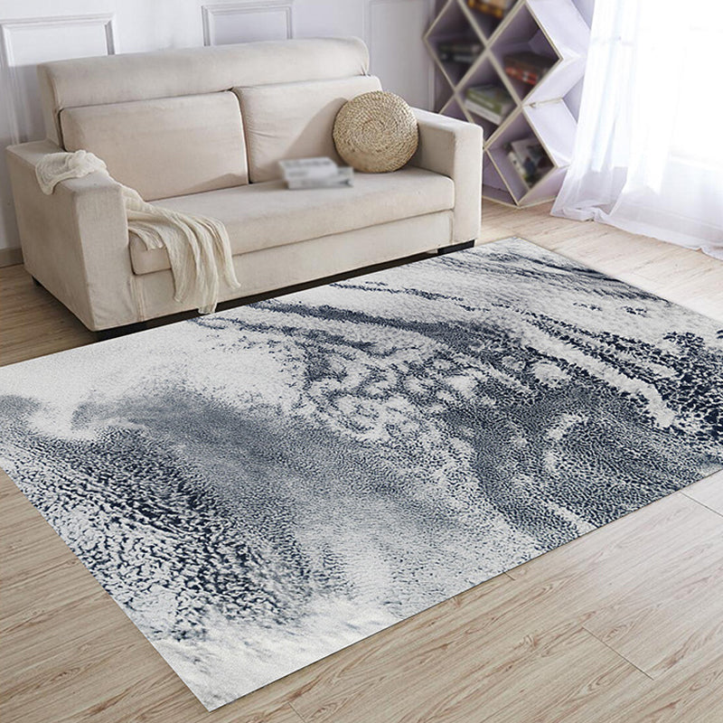 Multicolor Living Room Rug Industrial Abstract Rug Polyester Washable Non-Slip Back Pet-Friendly Rug
