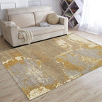 Multicolor Living Room Rug Industrial Abstract Rug Polyester Washable Non-Slip Back Pet-Friendly Rug