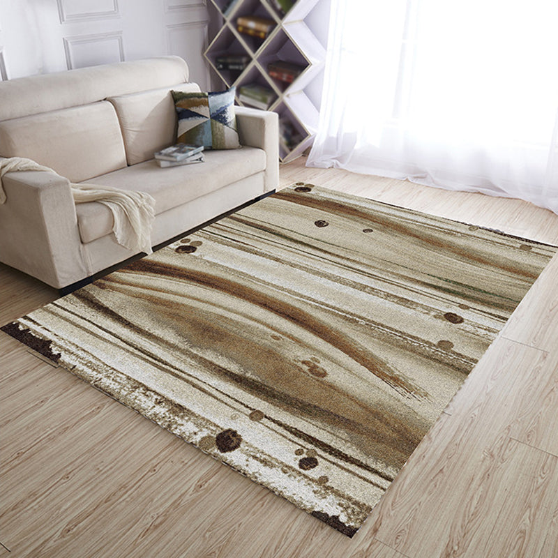 Multicolor Living Room Rug Industrial Abstract Rug Polyester Washable Non-Slip Back Pet-Friendly Rug