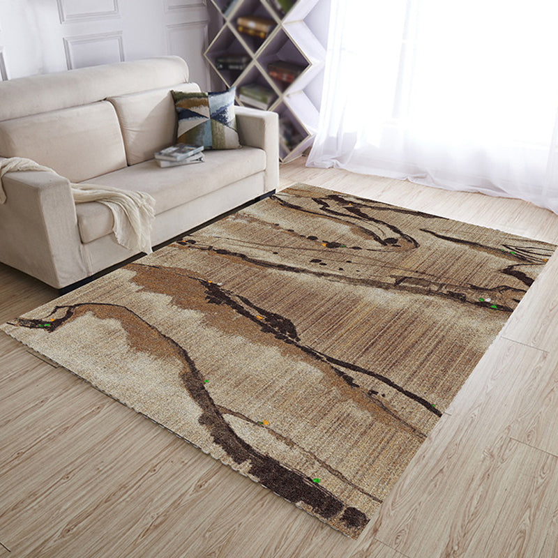Multicolor Living Room Rug Industrial Abstract Rug Polyester Washable Non-Slip Back Pet-Friendly Rug