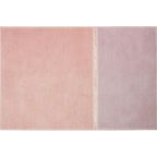Pink Living Room Rug Modernist Color Block Rug Chenille Washable Non-Slip Backing Pet Friendly Rug
