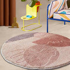 Pink Parlour Area Rug Modernist Colorblock Indoor Rug Polyester Washable Pet-Friendly Rug