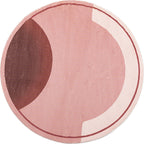 Modern Color Block Carpet Pink and Red Polyester Carpet Non-Slip Pet-Friendly Washable Rug for Bedroom