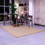 Brown Solid Color Rug Sisal Country Rug Pet Friendly Washable Non-Slip Rug for Bedroom