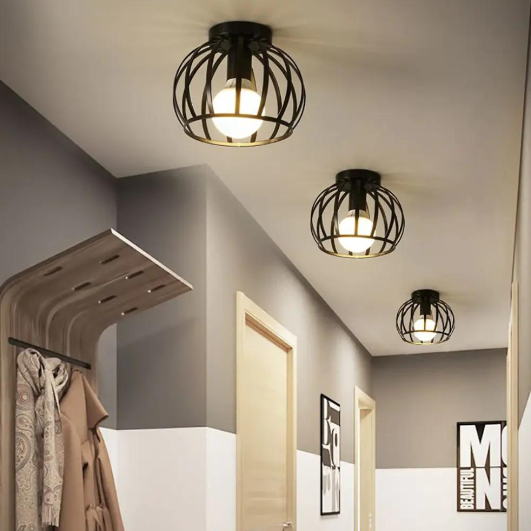 Trendy Industrial Ceiling Lamp with Open Design - ForgeLight