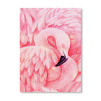 Flamingo Canvas Print Tropical Style Texture Wall Art Decor in Pink for Family Room