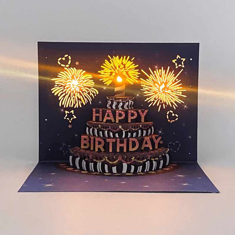 Blow-Out LED Musical 3D Birthday Card