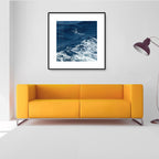 Seascape Ocean Water Wall Art Tropics Textured Canvas in Blue for Home Interior