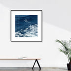 Seascape Ocean Water Wall Art Tropics Textured Canvas in Blue for Home Interior