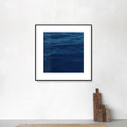 Seascape Ocean Water Wall Art Tropics Textured Canvas in Blue for Home Interior