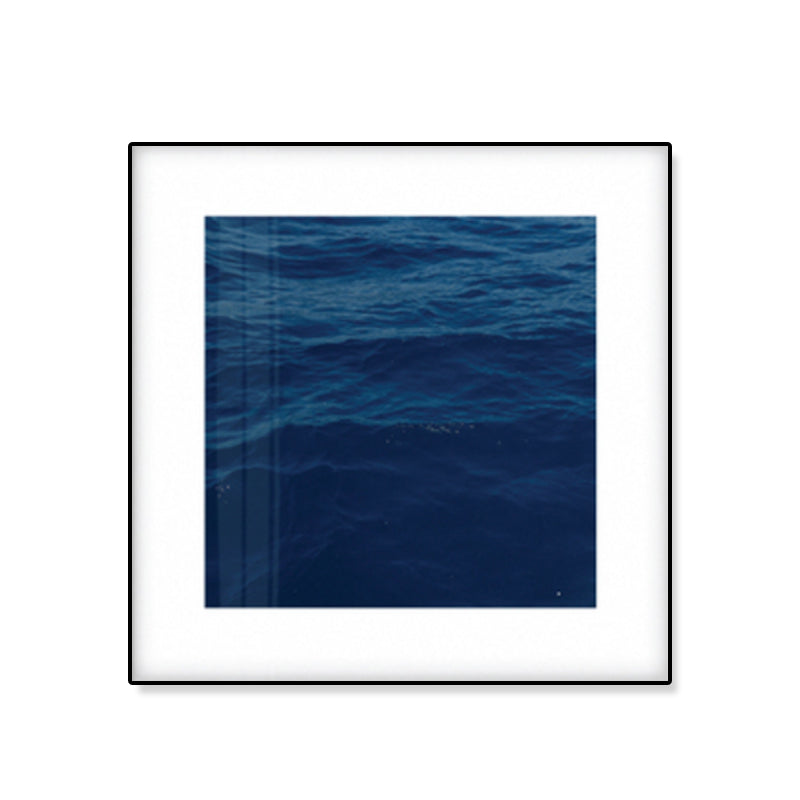 Seascape Ocean Water Wall Art Tropics Textured Canvas in Blue for Home Interior