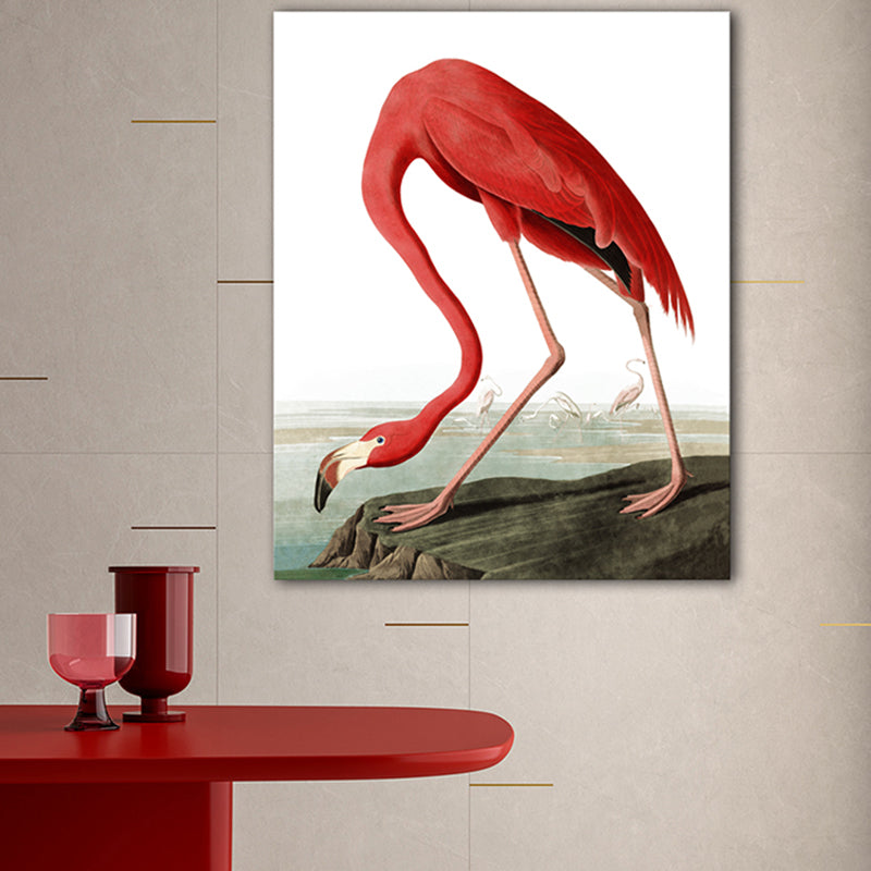 Tropical flamingo pattern canvas print texture pink wall decoration for home decor