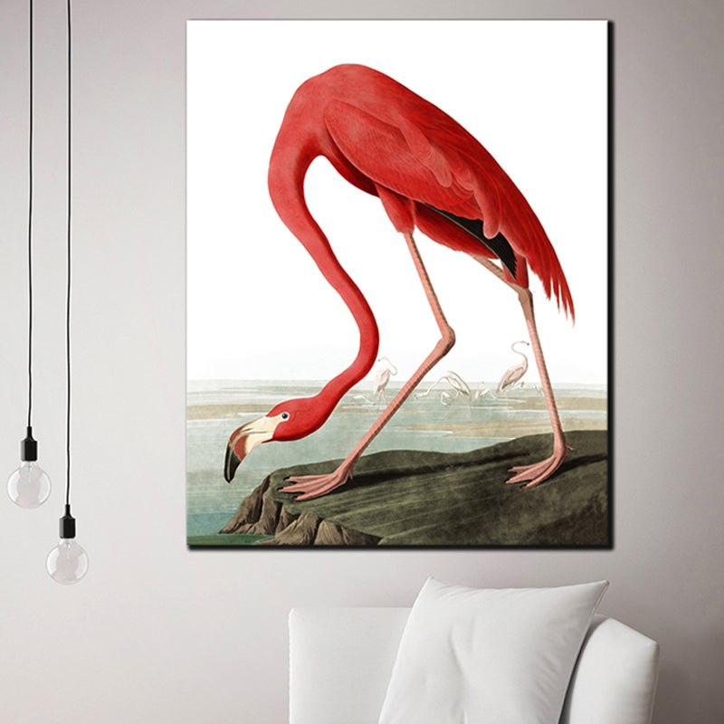 Tropical flamingo pattern canvas print texture pink wall decoration for home decor