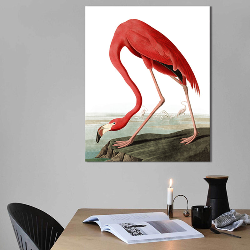 Tropical flamingo pattern canvas print texture pink wall decoration for home decor