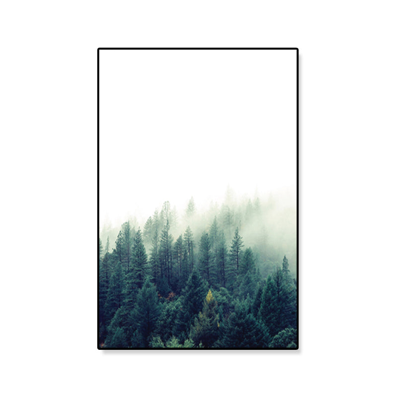 Tropics Natural Landscape Wall Art Living Room Canvas Print in Dark Color, Multiple Sizes