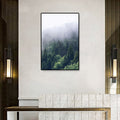 Tropics Natural Landscape Wall Art Living Room Canvas Print in Dark Color, Multiple Sizes