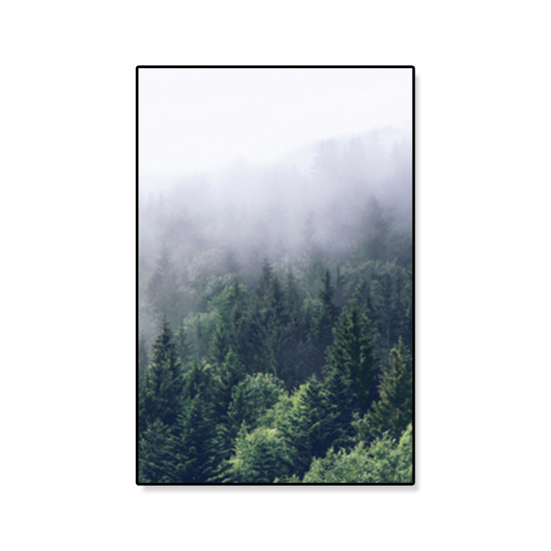 Tropics Natural Landscape Wall Art Living Room Canvas Print in Dark Color, Multiple Sizes