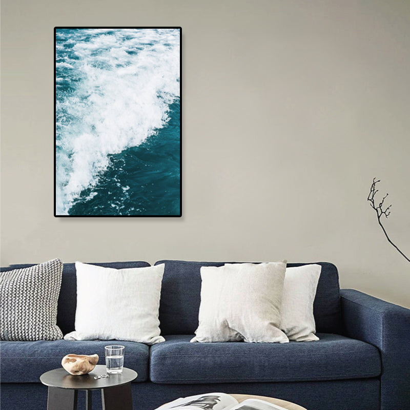 Tropics Natural Landscape Wall Art Living Room Canvas Print in Dark Color, Multiple Sizes