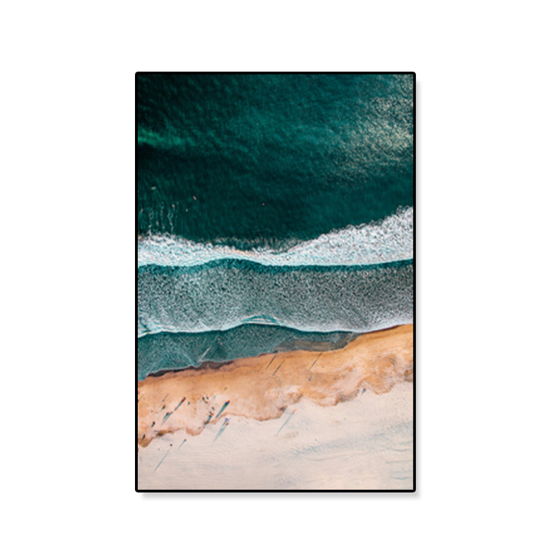 Tropics Natural Landscape Wall Art Living Room Canvas Print in Dark Color, Multiple Sizes