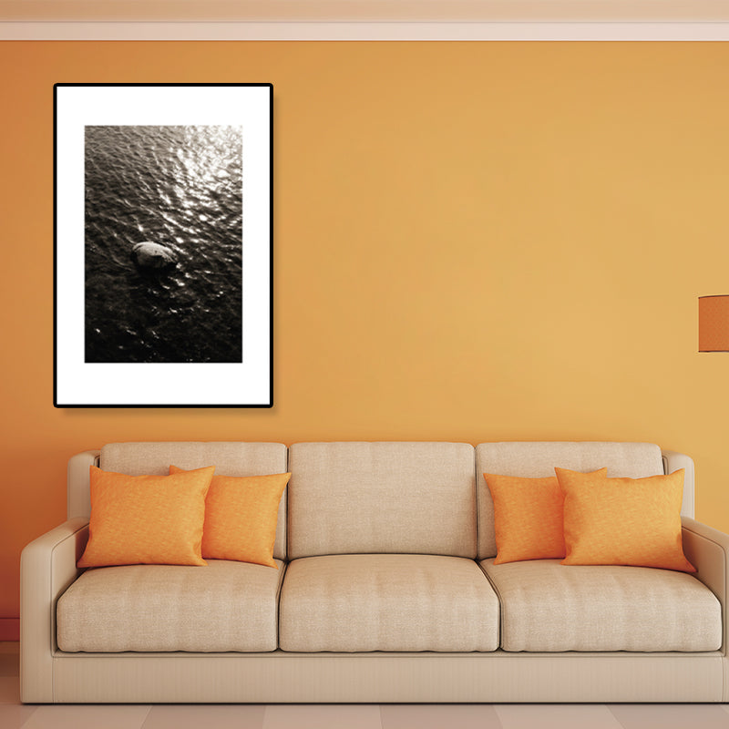 Textured Ocean Surface Wall Art Tropical Canvas Print for Home Decor, Multiple Sizes