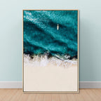 Tropical Landscape Wall Decoration Canvas Texture Dark Color Wall Art for Living Room