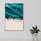 Tropical Landscape Wall Decoration Canvas Texture Dark Color Wall Art for Living Room