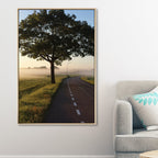 Tropical Landscape Wall Decoration Canvas Texture Dark Color Wall Art for Living Room