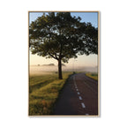 Tropical Landscape Wall Decoration Canvas Texture Dark Color Wall Art for Living Room