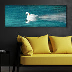 Wild Animal Wrapped Canvas Textured Tropical Style Bedroom Painting in Bright Color