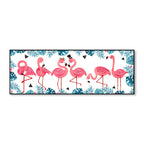 Wild Animal Wrapped Canvas Textured Tropical Style Bedroom Painting in Bright Color