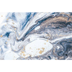 Blue Novelty Carpet Polyester Abstract Carpet Pet Friendly Washable Non-Slip Carpet for the Living Room