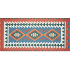 Unique Tribal Striped Pattern Rug Multicolor Southwest Rug Cotton Washable Non-Slip Pet-Friendly Rug for the Living Room