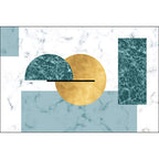 Decorative marble surface pattern carpet Green and White Nordic carpet Polyester Washable Non-slip Pet-friendly carpet for home
