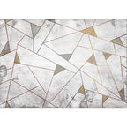 Decorative geometric patterned area rug gray Nordic rug polyester washable non-slip rug for the living room