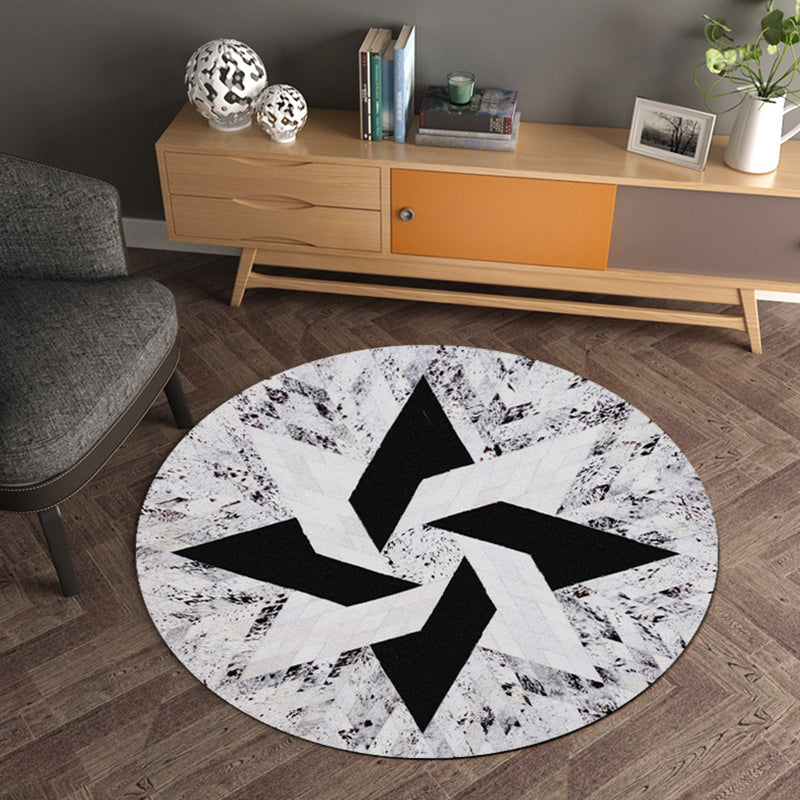 Modern living room rug Multicolored geometric pattern rug Polypropylene Washable Non-slip Pet-friendly rug