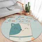 Multicolored Animal Pattern Carpet Polyester Children's Carpet Washable Non-Slip Back Carpet for the Children's Room