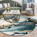 Blue industrial carpet polyester abstract star pattern carpet pet-friendly washable non-slip carpet for the bedroom