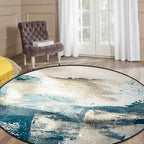 Blue industrial carpet polyester abstract star pattern carpet pet-friendly washable non-slip carpet for the bedroom