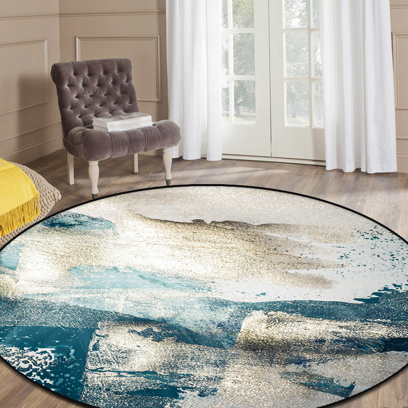 Blue industrial carpet polyester abstract star pattern carpet pet-friendly washable non-slip carpet for the bedroom
