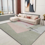 Multi-Colors Parlor Rug Novelty Color Box Rug Polyester Machine Washable Non-Slip Back Rug