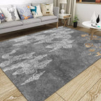 Oriental living room carpet Gray clouds pattern carpet Synthetic Washable Non-slip Pet friendly carpet