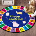 Multifunctional Cartoon Animal Pattern Carpet Polyester Kids Carpet Washable Non-Slip Pet-Friendly Rug for Bedroom