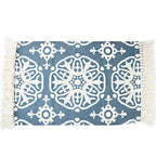 Multicolor Tribal Pattern Rug Cotton Southwestern Rug Washable Non-Slip Pet-Friendly Rug for the Living Room