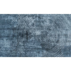 Blue concentric circle pattern rug Synthetic industrial rug Washable Non-slip backing rug for decoration