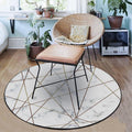 Simple marble surface pattern carpet white modernist carpet polyester non-slip pet friendly washable carpet for the study
